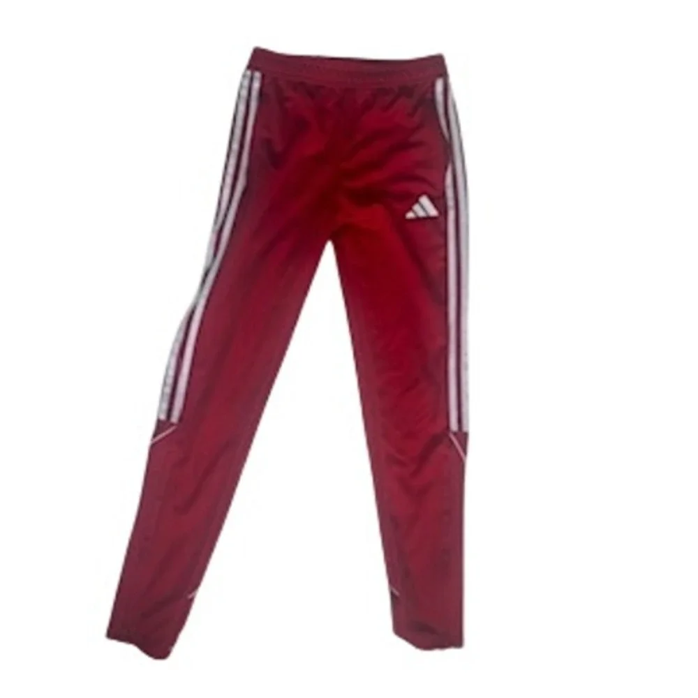 Adidas Youth Aeroready Track Pants Red‎ White Stripes Size 13-14Y 164 Joggers